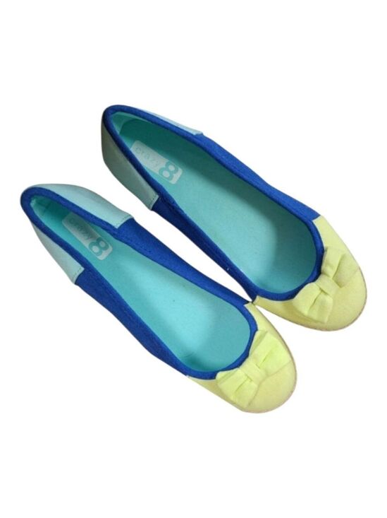 Crazy 8 Shoes - Crazy 8 Women's Multi Colored Flats, Size 5 - Yellow, Blue